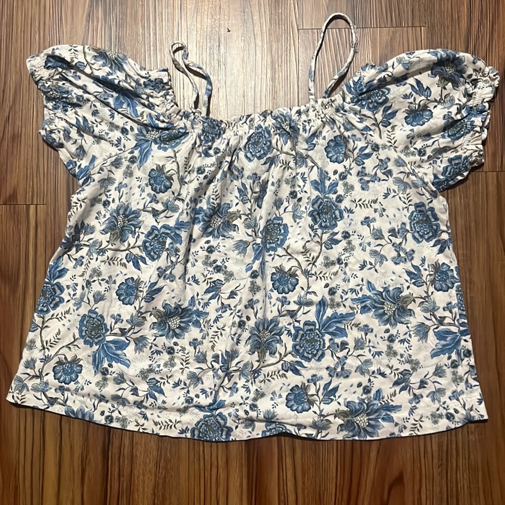 H&am Blue Flower Top for Women